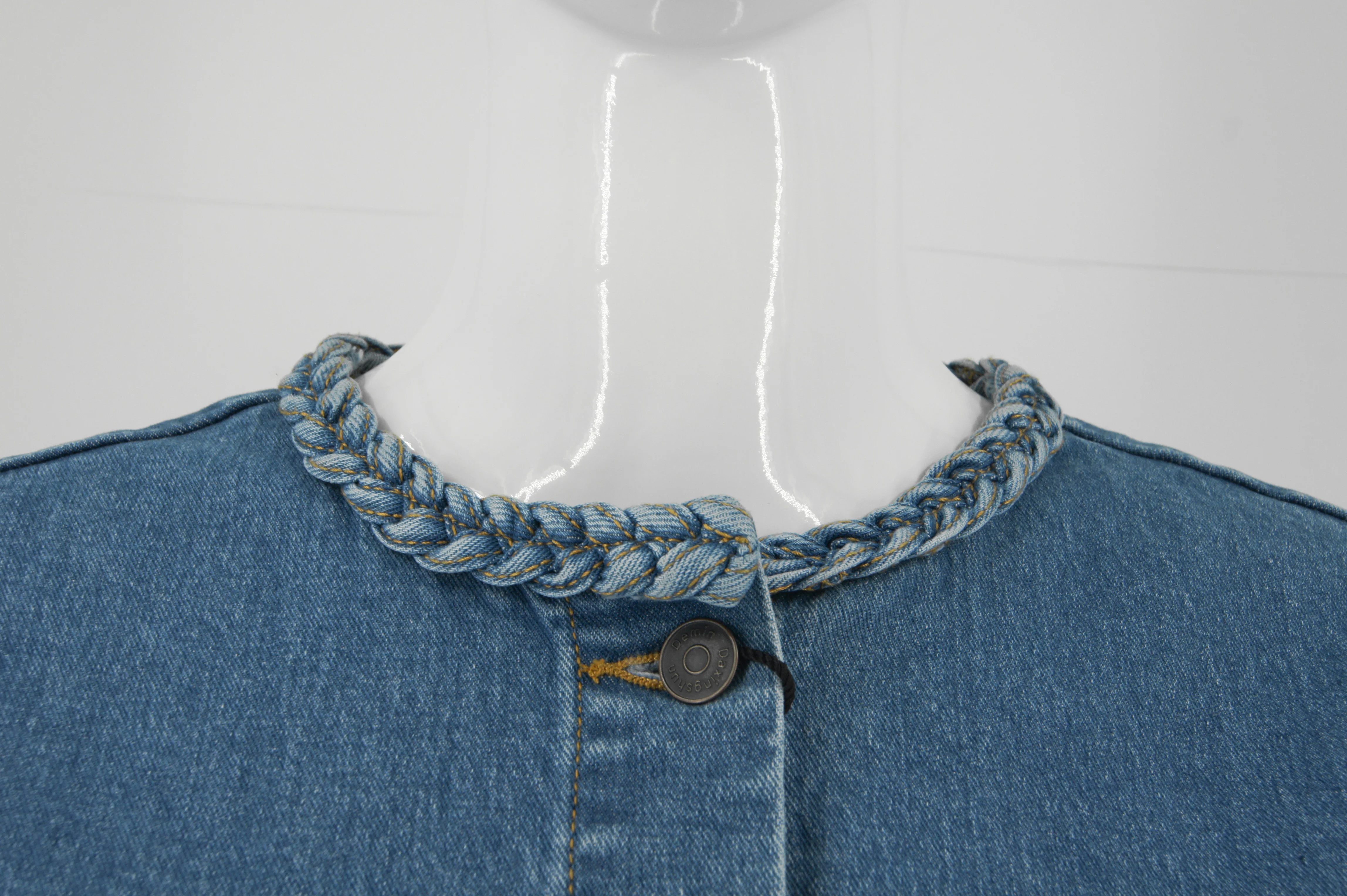 Polyester-cotton Jacquard Jacket, Gujia Shirt, Heavy Washed Denim