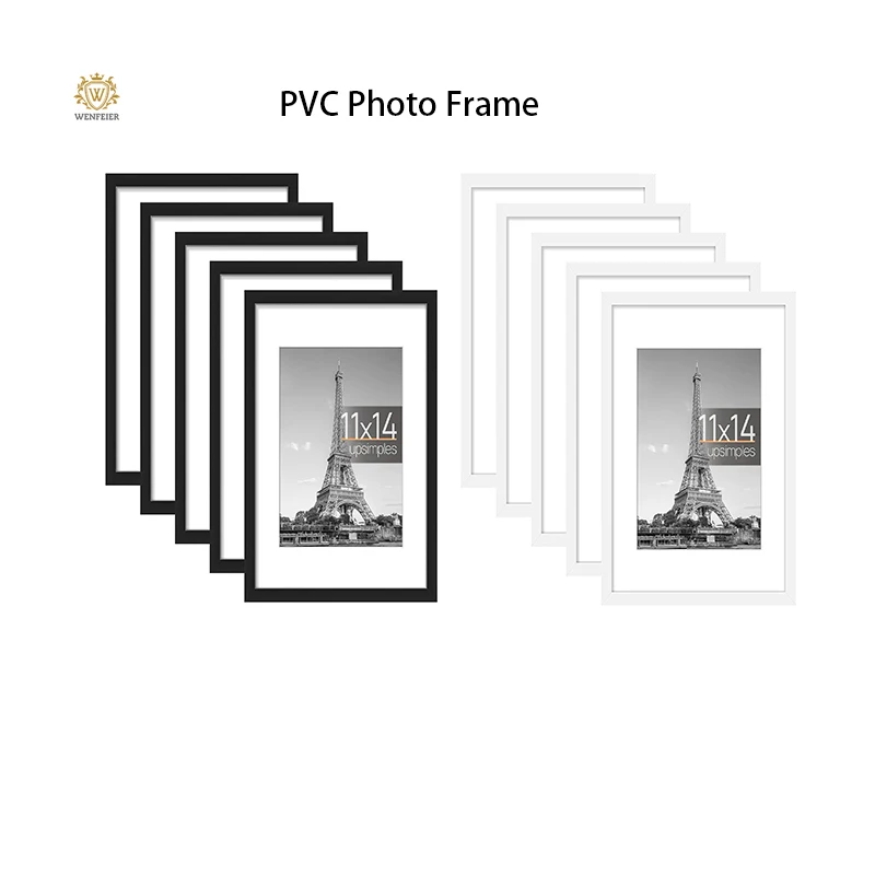 Winfeier Factory 5 Pack Black Photo Frames 8.5x11 Picture Frame For
