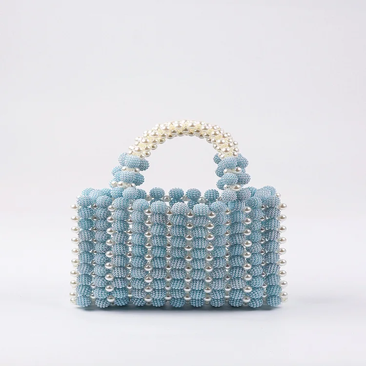 Handmade Pearl Bead Handbags - Elegant Party Clutch Bags