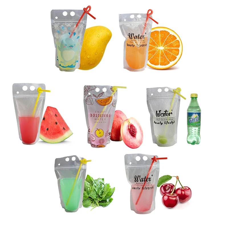 zipper plastic pouches drink bolsas