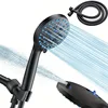 American shower head black + 1.5m hose