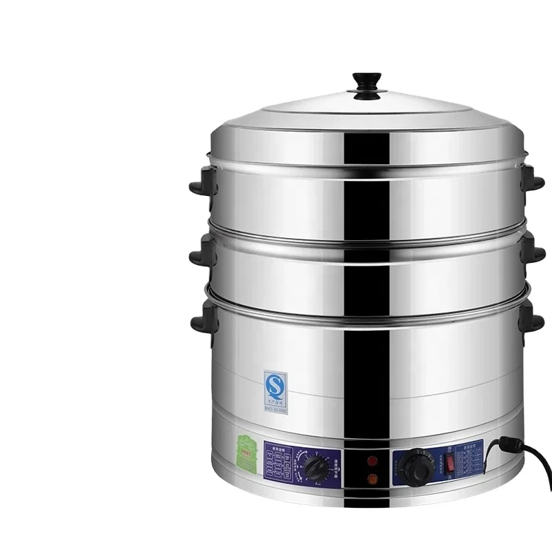 Electric Steamer Double Layer Three Layer Six Layer Momo Steamer Gyoza Siomai Steamer Electric