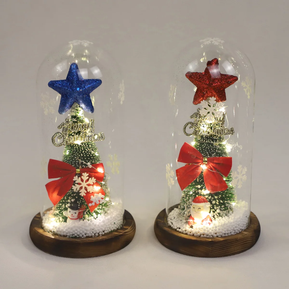 Romantic Valentine's Day Gifts Christmas Home Decoration Whole Set Christmas Tree With Led Lighted Flower Dome For Wedding