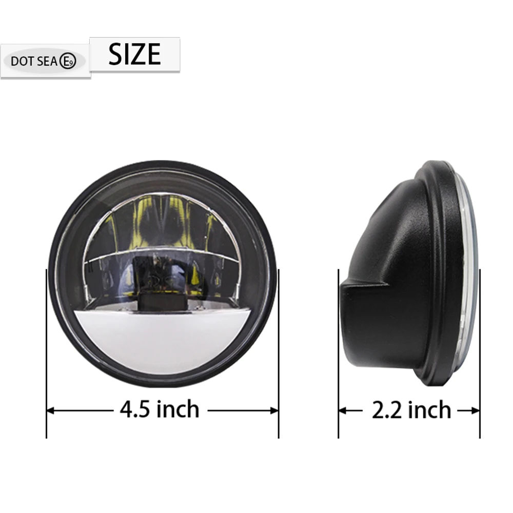 Paire De Phare Antibrouillard De Moto LED Blanche Bols Pour Models