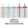 16oz snow globe plastic with color lid