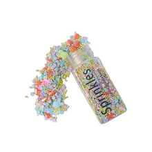 DIY bulk Bright Color edible confetti sprinkles Halal Edible hot sale sprinkl cake  from sprinkles manufacturer