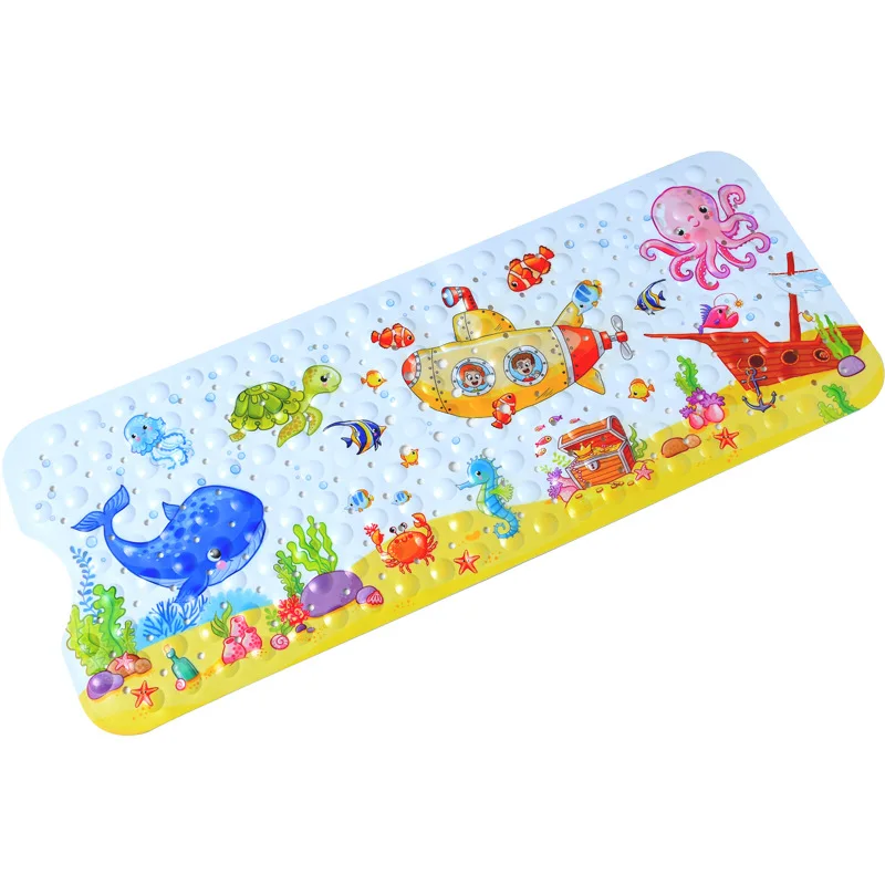 Shower Massage Scraper Bathroom Non-slip Bath Mat Cartoon Kids PVC Shower Mats factory