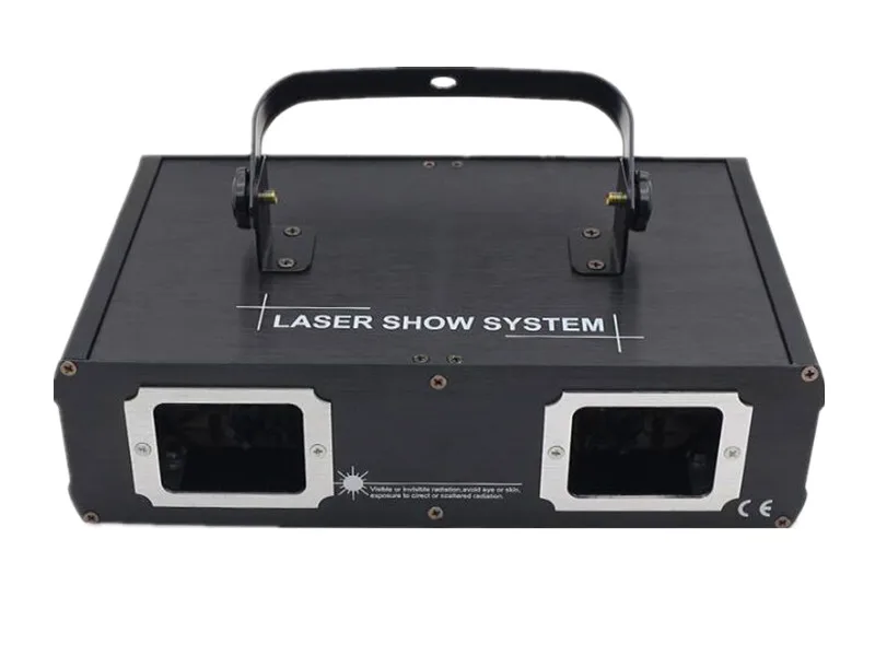 Pro Scanning Effect Laser Projector Double Head Laser Show 2 Eyes/heads/holes/tunnels/lens RGB 3in1 Full Color Laser Light