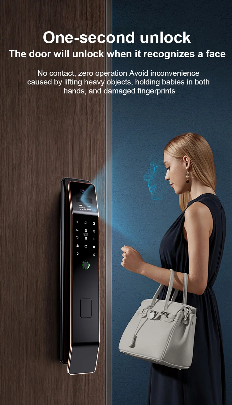 Glomarket 3D Face Recognition Door Lock - Smart & Secure