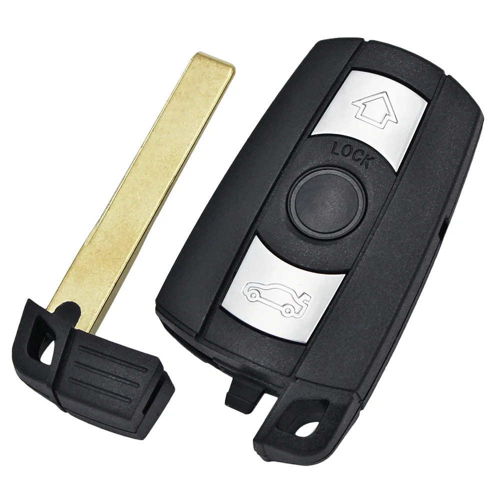 BMW Car Key with 3 Buttons Cas3 E90 E91 E92 E60 Remote Pcf7945 Pcf7953 Chip 315/434/868mhz Frequencies 2025 Battery