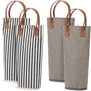 Beach Wedding Gift Champagne Freezer Insulated Tote Single Wine Bottle Carrier Bag