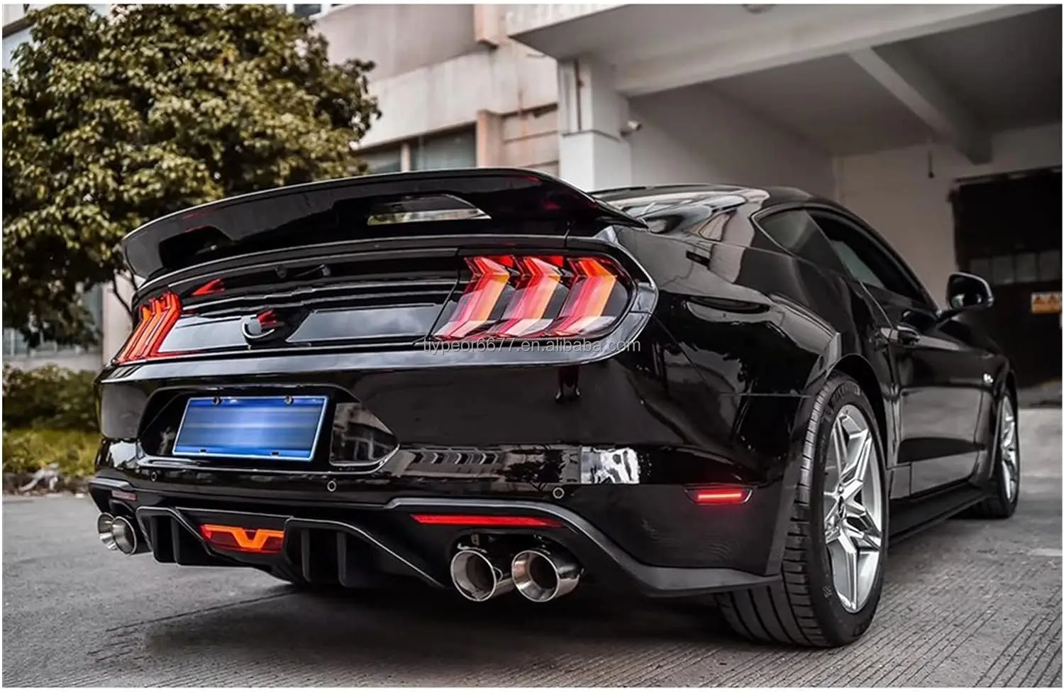 product for ford mustang gt500 2015 2023 rear trunk wing abs material high quality spoiler with acrylic panel tail lip wing-11