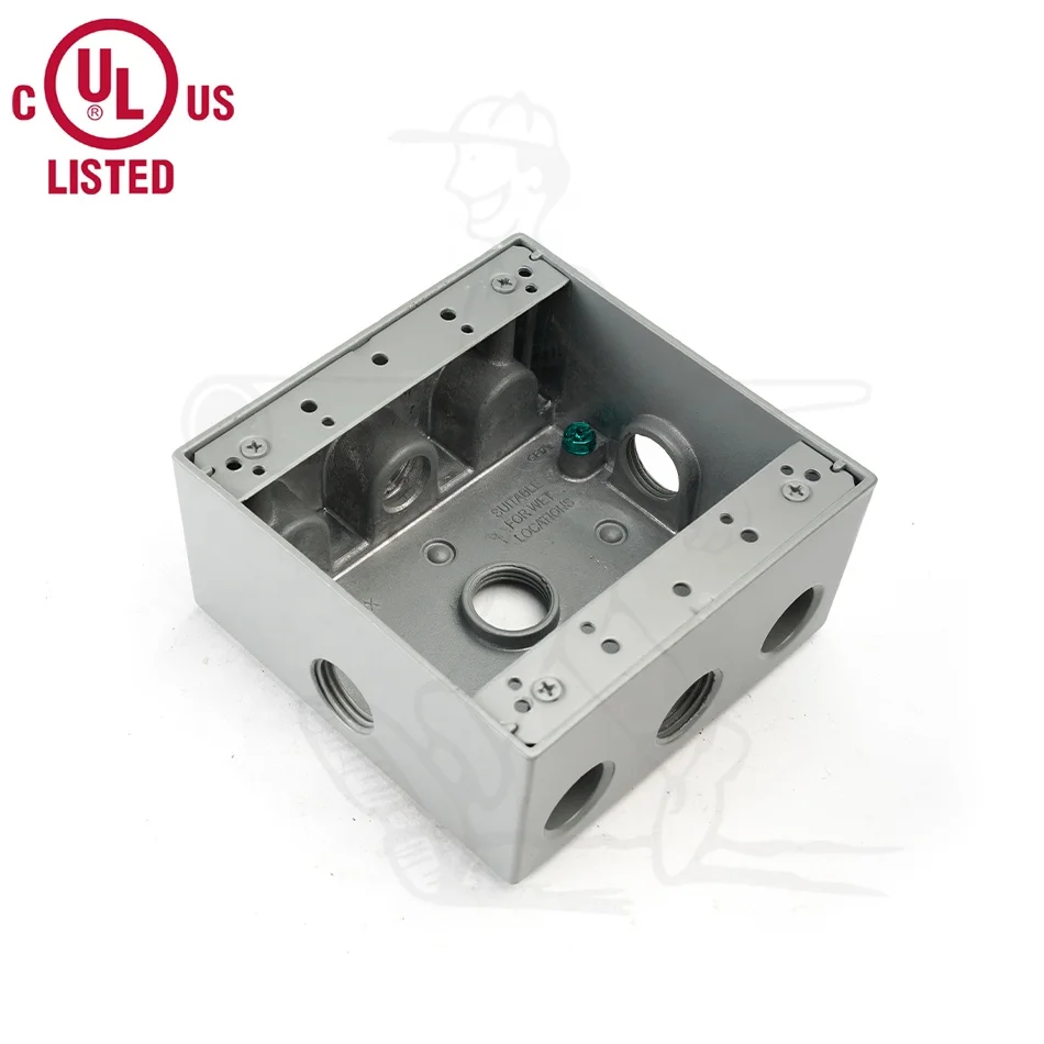 4x4 Two Gang Aluminum Weatherproof Box, image size:950x950