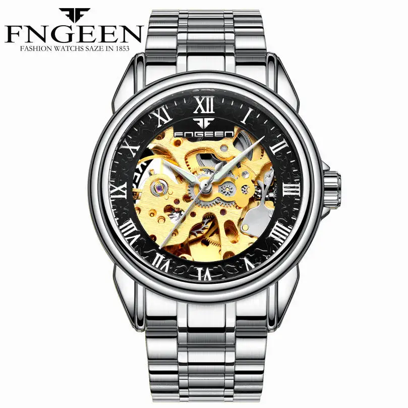Luxury Sapphire Skeleton Automatic Watch