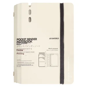 Sworld High-Looking Portable Flap Pocket Pants Notebook A7 Leather Cover Small A3/A5 Loose-Leaf Student Notebook Wholesale