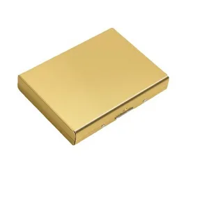High-grade Metal Card Holder for Men Women Stainless Steel Ultra-thin Aseptic Embossed Anti-degaussing Compact Anti-theft Box