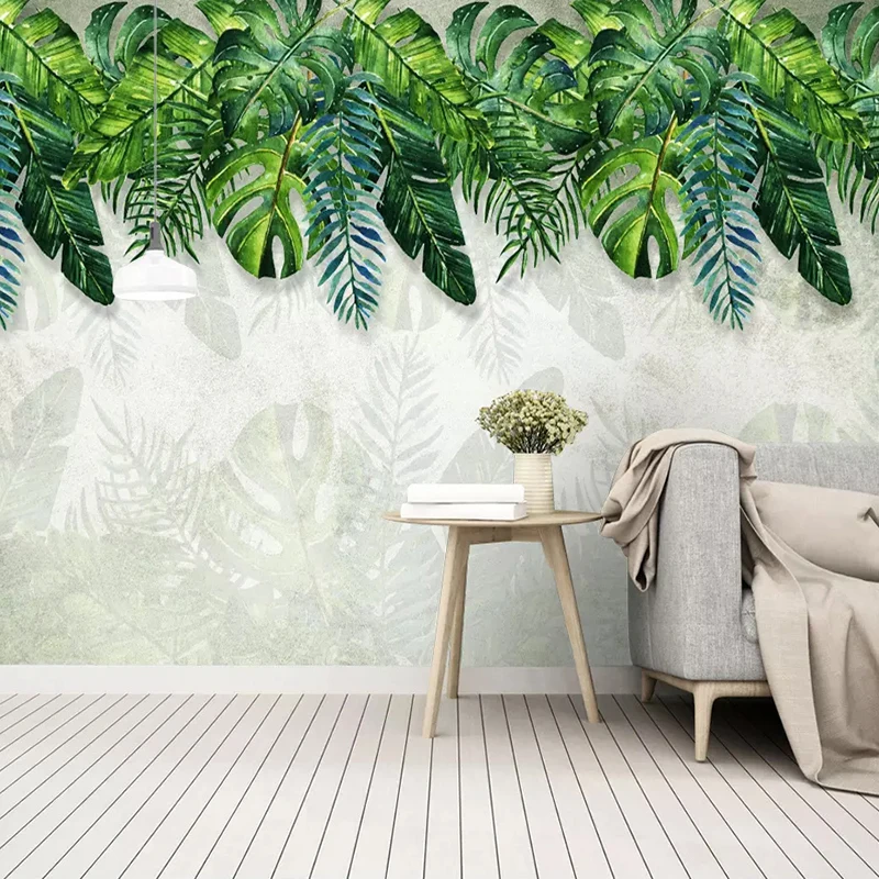 Fightal  Tropical Botanical Leaf Wallpaper Green Plant Floral Wall Mural  for Living Room Bedroom Papel tapiz para pared de habitacion 108x75  Not Peel and Stick  Amazonin Home Improvement