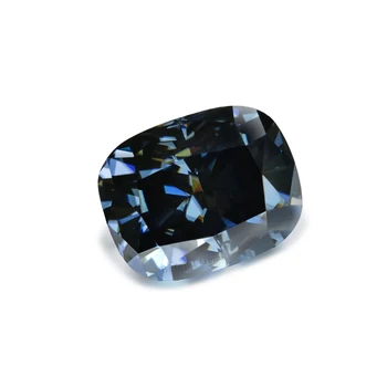 Blue Cushion Cut Moissanite 10*8mm Used Lab Grown Loose Gemstone Moissanite Diamond For Jewelry Gold Plated