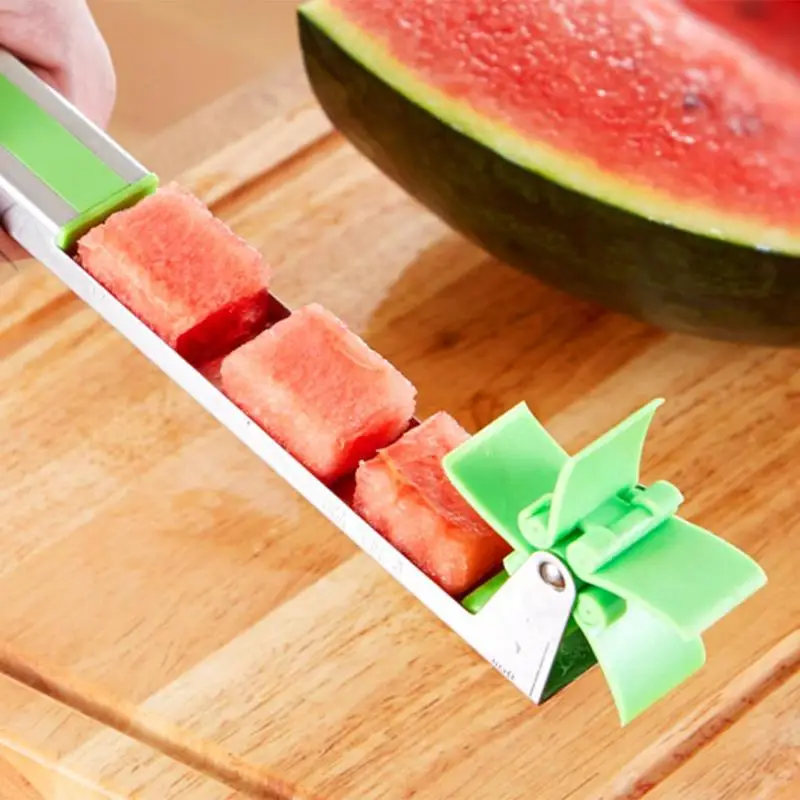 Watermelon Slicer Cutter Knife Tongs Corer Fruit Melon Stainless