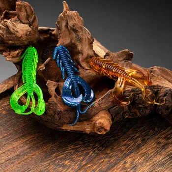 New Design 5cm/1.9g Shrimp Soft Bait Fishing Lure TPR Floating Salted Active Crayfish for Texas Rigs Jig Ned Split Drop Shot – Soft Lure – view 5