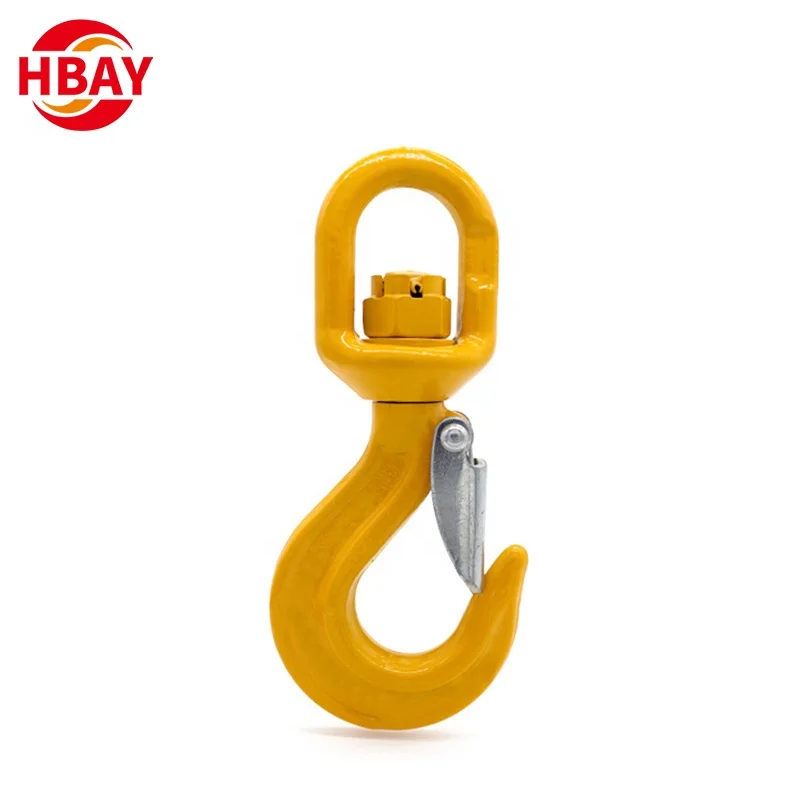 Rotating Bearing Hook with Ball Bearing - Durable Steel Construction for Crane, Rigging, Construction Equipment