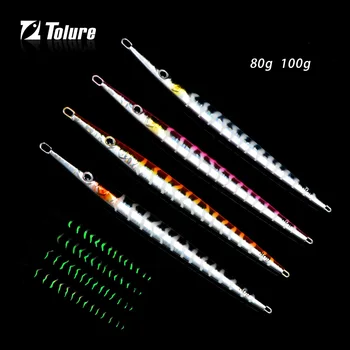 Cross-Border Hot-Selling Fast-Sinking Metal Jig UV Luminous Artificial Hard Bait Sea Fishing Boat Fishing Spanish Mackerel 80g – Metal Jig – view 4