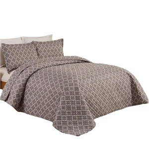 Hot Sell New Fashion Luxury Microfiber Queen Size Printed Quilting Bedspread