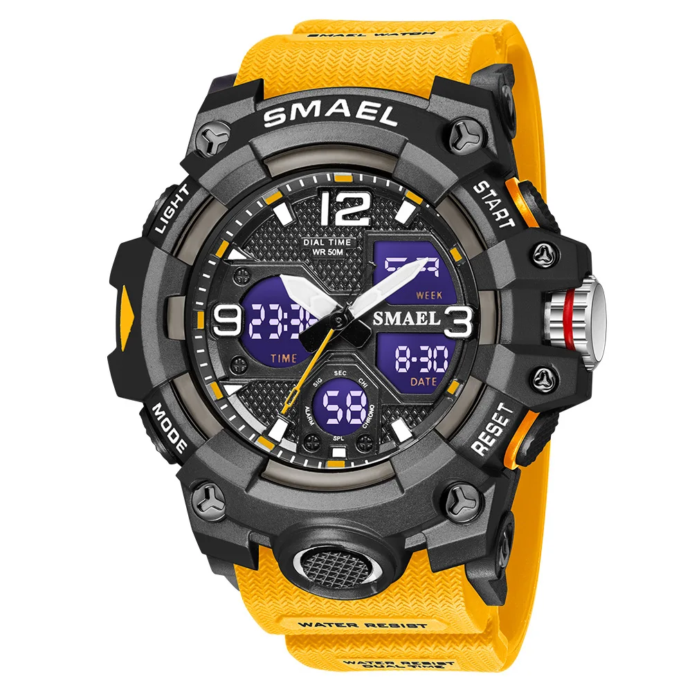 Smael 8008 Men's Watch Top Quality Dual Display Quartz