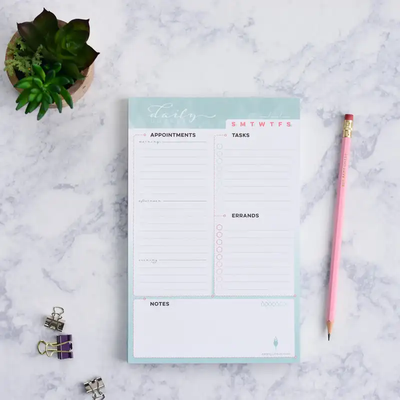 Free Sample Custom New Design High Quality  Wholesale Journal Agenda Daily Planner Notepad