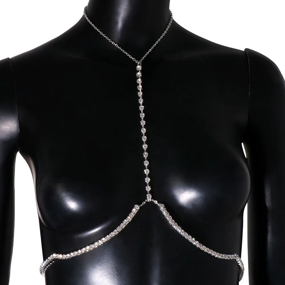 Carter Lisa Simple Chest Bra Chain Waist Belly Necklace Choker Sexy