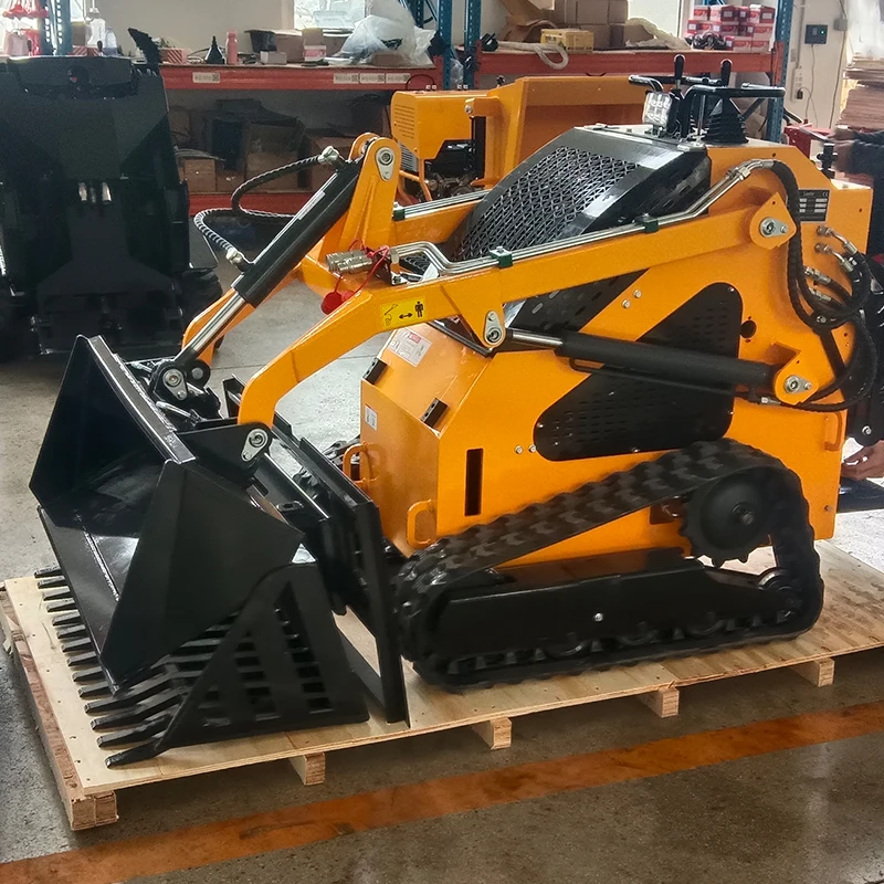 Dërgim falas Larg Skapje Epa Motori Rrotullimi dhe Trakore Diesel Mini Skid Steer Track Loader Mini Skid Steer Loader me Trak