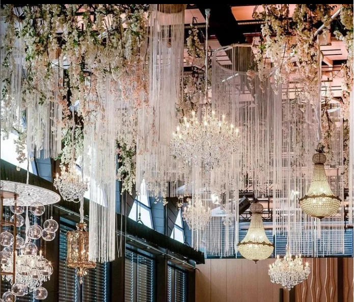 Uposao Glitzervorhang-Fransen – 2 Stück, Je 1x2,5 M, Party-Deko Für Hochzeit, Geburtstag, Disco