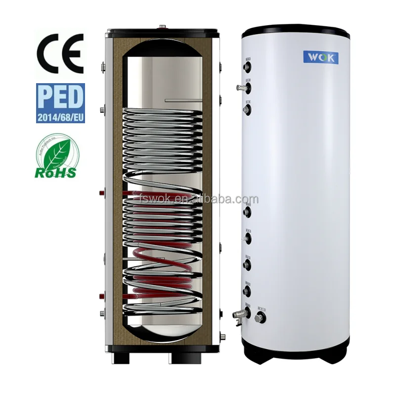 Sst Wholesale 250l Sus304 Buffer Tank Customized Hot Water Cylinder