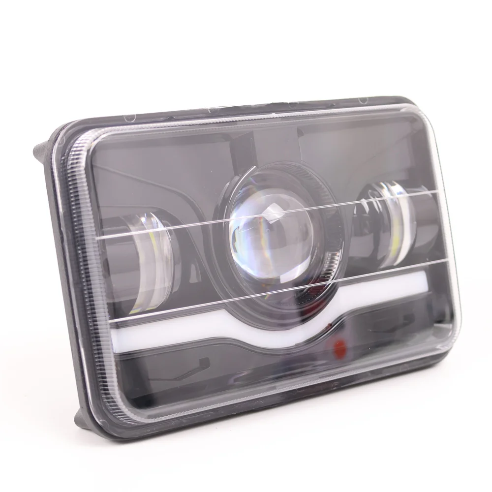 product tiypeor 5inch motorcycle truck front square led headlight with high low beam drl replacement for cherokee limited sport utility-2