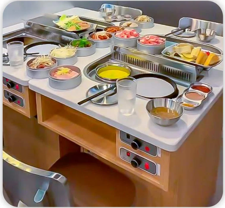 Single Person BBQ - Korean BBQ Grill Table for Restaurants