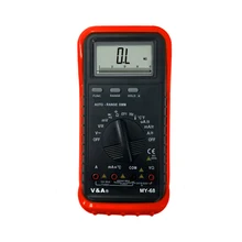 MY68 Digital Auto Range Multimeter with Analog Bar Graph Test AC/DC Voltage Current Capacitance Frequency Diode Continuity Temp