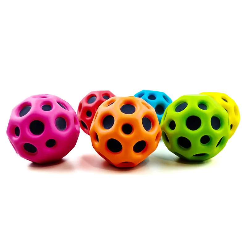 6.3cm 7cm Moon Ball Bouncing Ball Custom Logo Color PU Foam High Bounce Ball for Kids and Adults Relaxing Toys