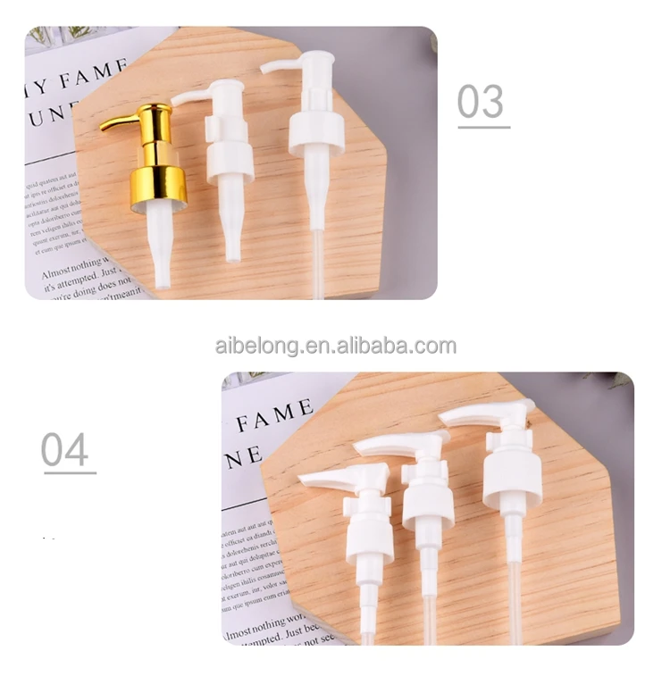 Ibelong 18mm 20mm 24mm White Black Gold Plastic Lock Lotion Pump