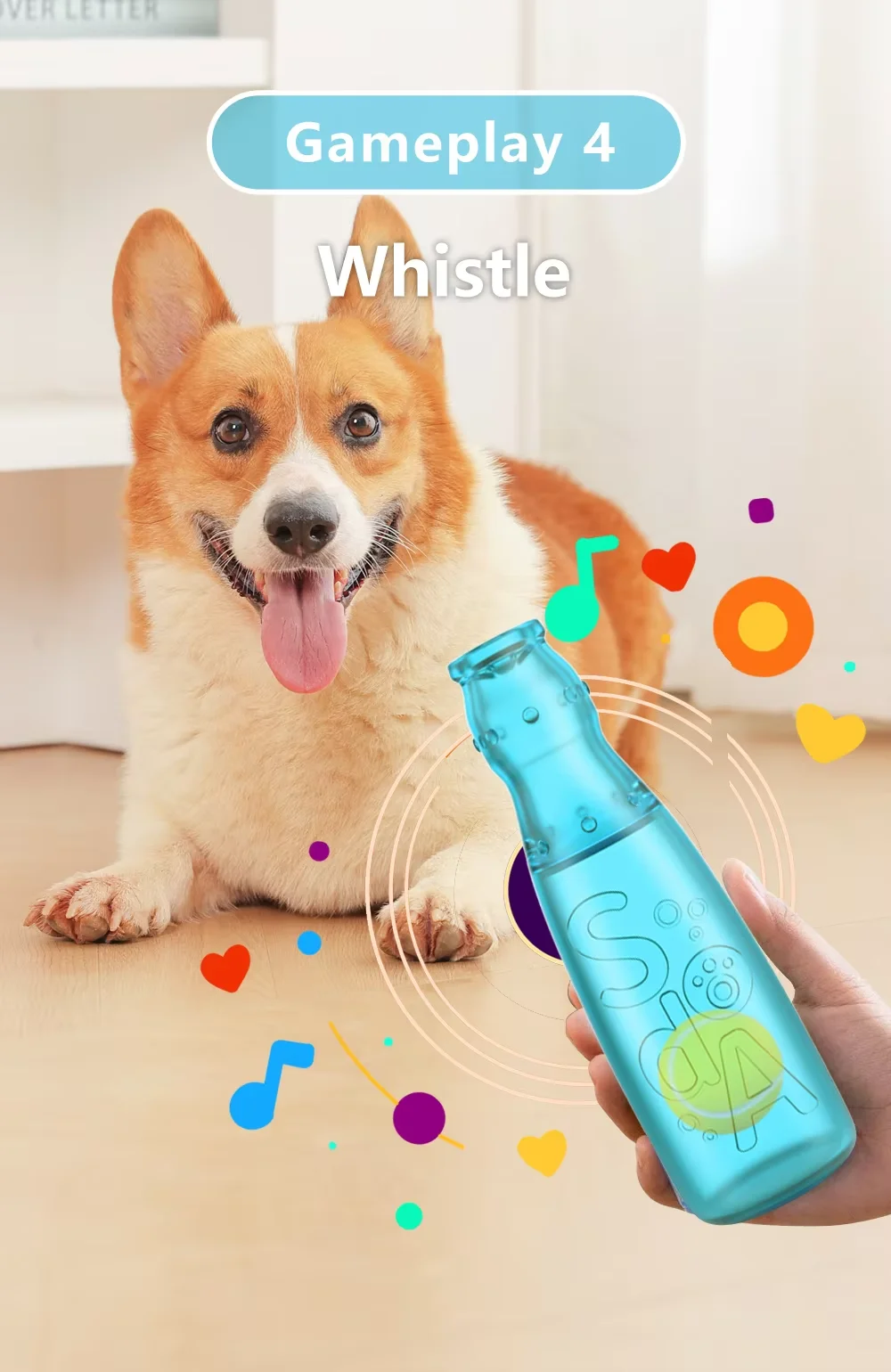 Dog Toy Pet Voice Bottle Dog Boredom Toy Tennis Wine Bottle Licking Interactive Toy Net Red Soda Bottle