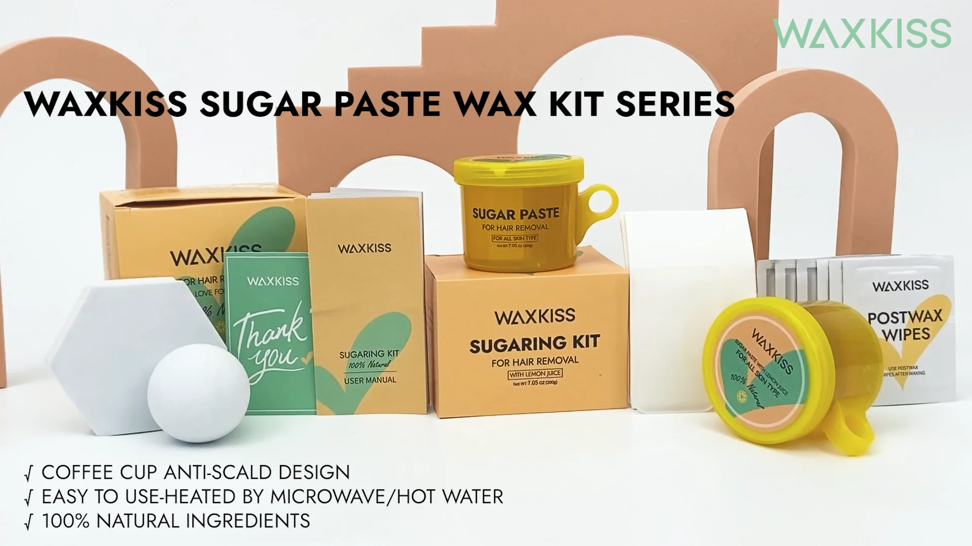 200g Sugar Wax Hair Removal Kit Lemon Juice Soft Medium Hard Easy To