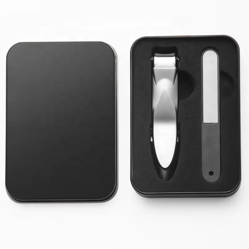 3PCS Stainless Steel Fingernail & Toenail & Slant Edge Nail Cutter Trimmer Nail Clippers Set Sharp nail cutter with Metal Case