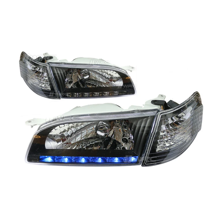 Japanese Car Body Parts Corolla Ae110 1998 Led Head Light Crystal Black