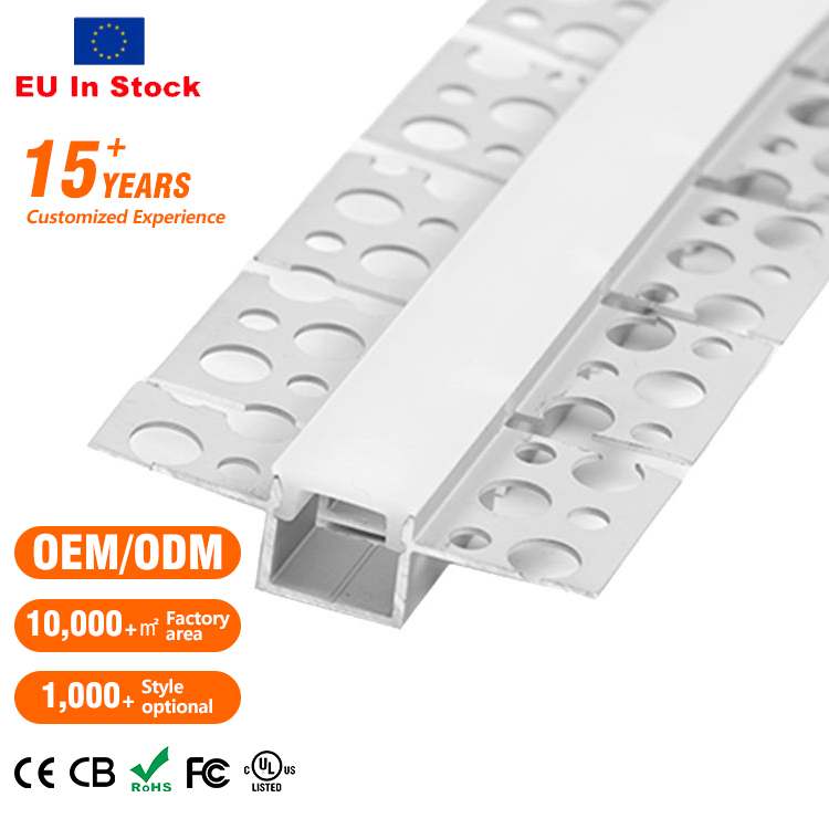UE en Stock Alta Demanda Tira Led con Perfil de Aluminio para Enlucido y Pared Seca Flexible Canal de Perfil de Aluminio Led