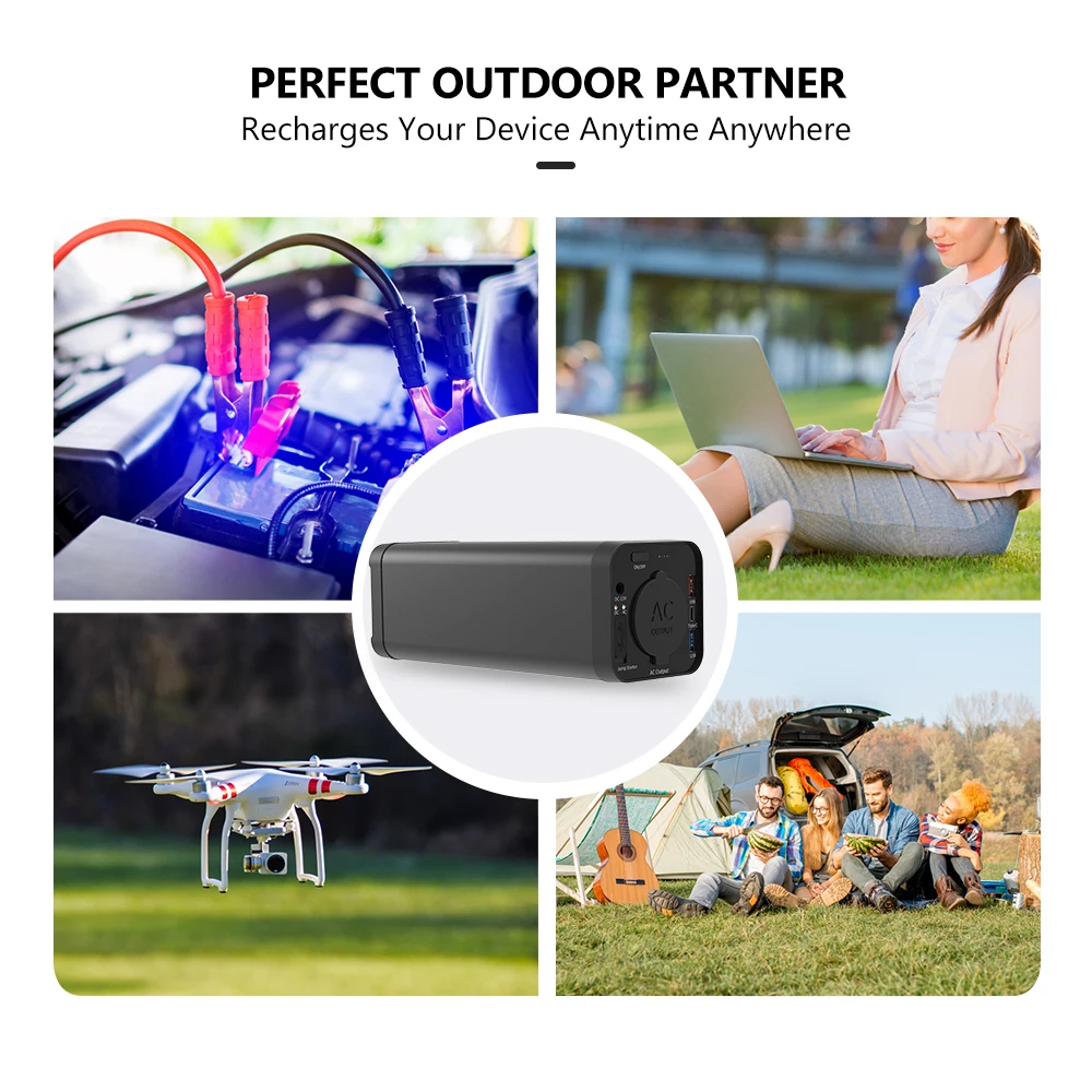 UPS 150Wh Portable Power Bank AC DC 40000mAh USB Power Station for Travel Laptop Car Jump