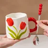 Single cup tulip big red spoon