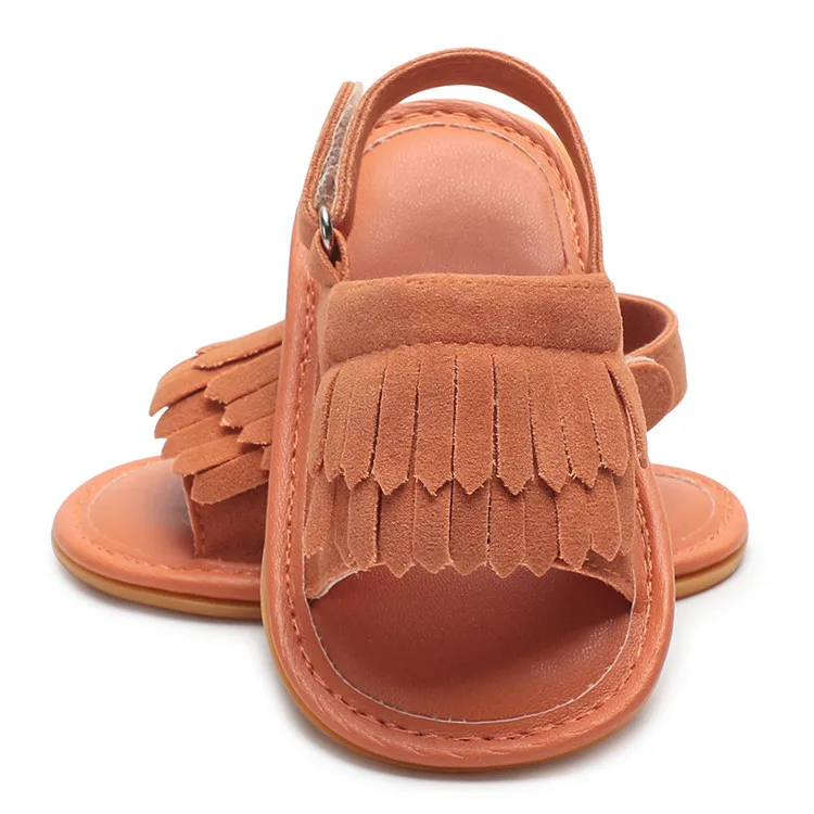Сандалии для маленьких девочек, летняя детская обувь, повседневная модная обувь для маленьких девочек, сандалии для девочек из искусственной кожи с бахромой