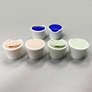 Small Plastic Disc Top Press Cap for Travel Essential Oil and Aromatherapy Bottles Foshan Packing Materials Disc Cap