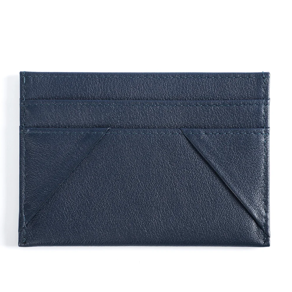 Custom Stylish Full Grain Leather Card Holder Luxury Rfid Blocking Designer Cardholder High Graded Trading Card Sleeves