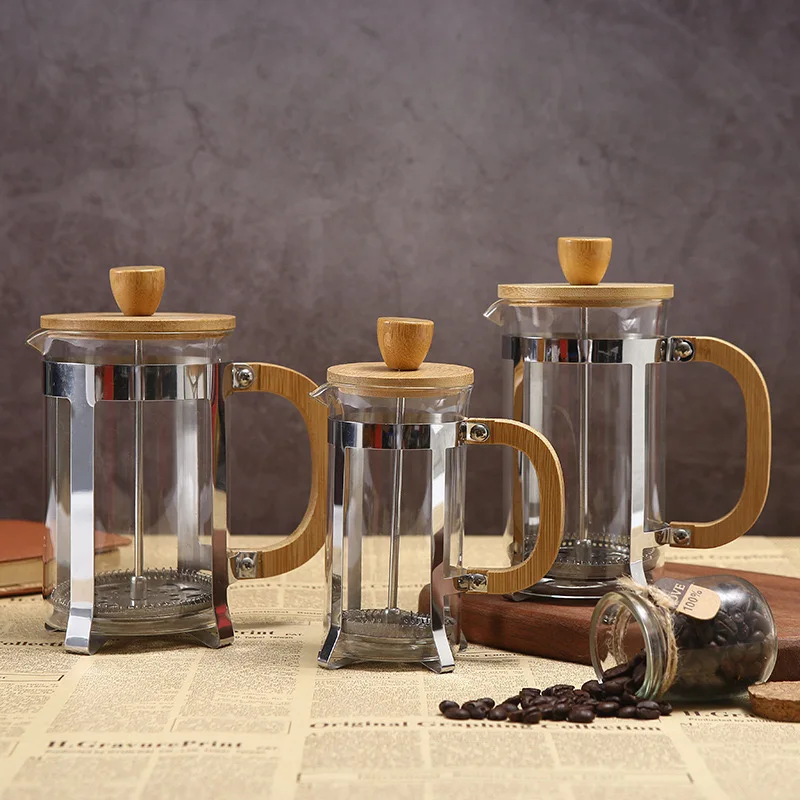 product 350ml gold and copper plating french press glass coffee pot-16