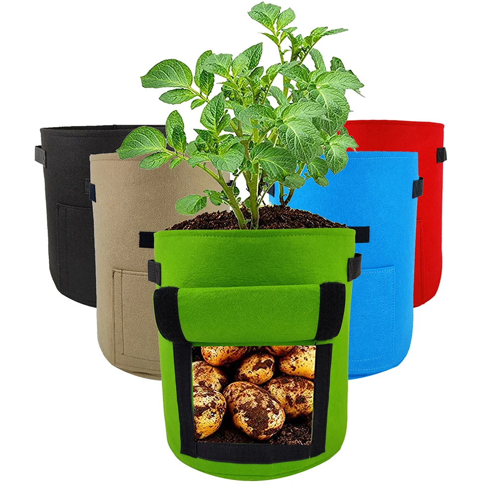 Factory Supply Customized Strawberry Fabric Grow Bag Tomato Planter